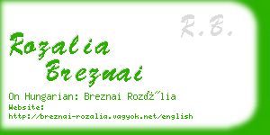 rozalia breznai business card